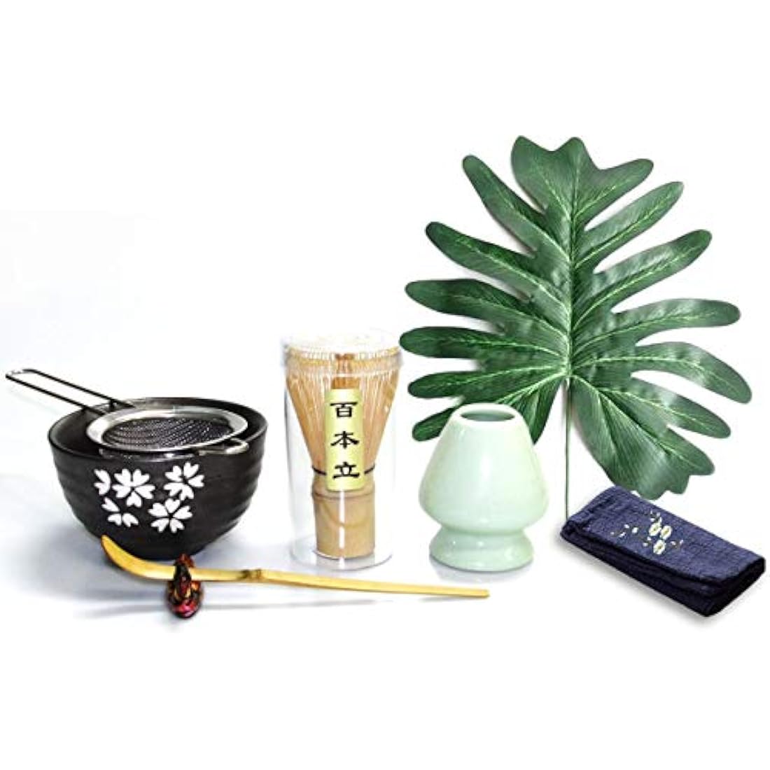 Japanese Matcha Tea Set - 7 Piece Bamboo & Ceramic Kit