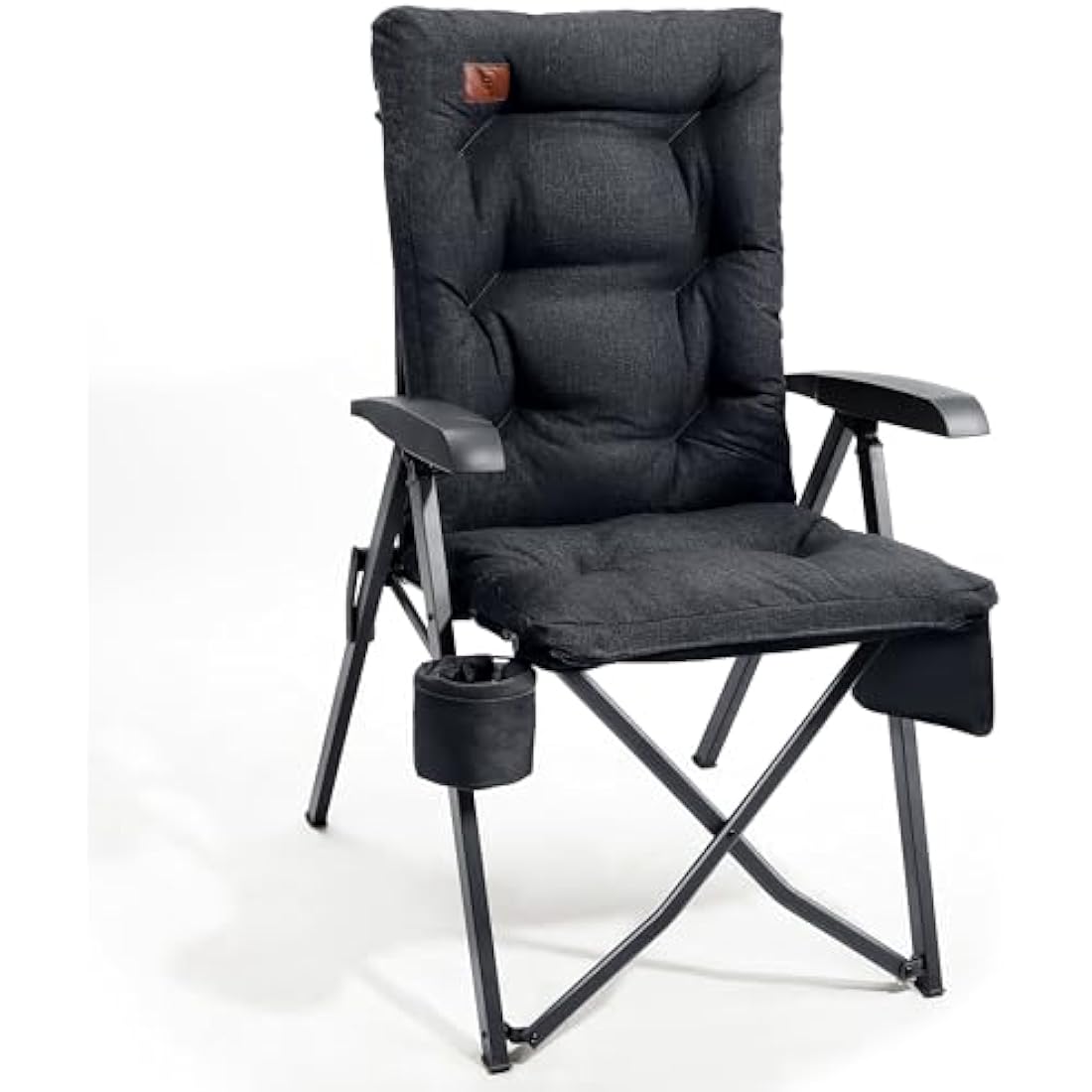 EVER ADVANCED Heavy Duty Reclining Camping Chair | Padded 4-Position Seat