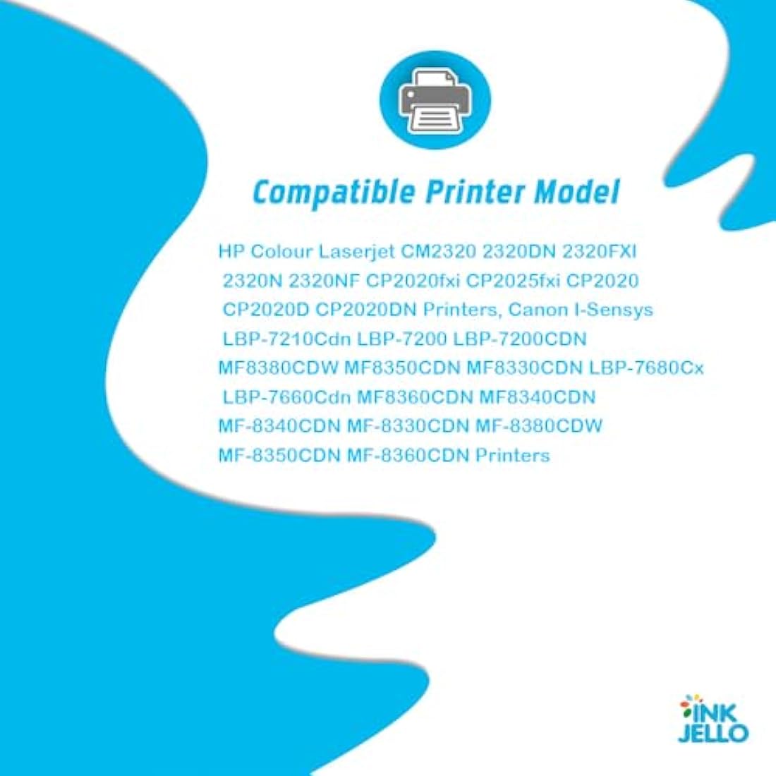 Inkjello Compatible Toner Cartridges for HP CP2025 CM2320 (4-Pack)