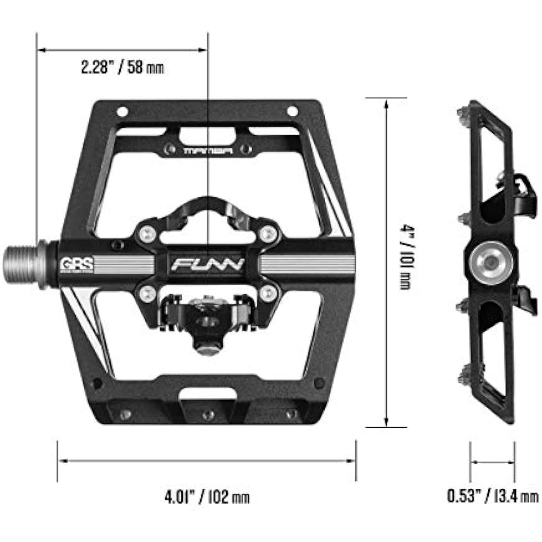 Funn Mamba Single Sided SPD MTB Pedals – CNC Alloy 9/16" CrMo Axle