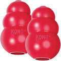 KONG Classic Durable Rubber Dog Toy - Large Red Fetch Toy, 2 Pack