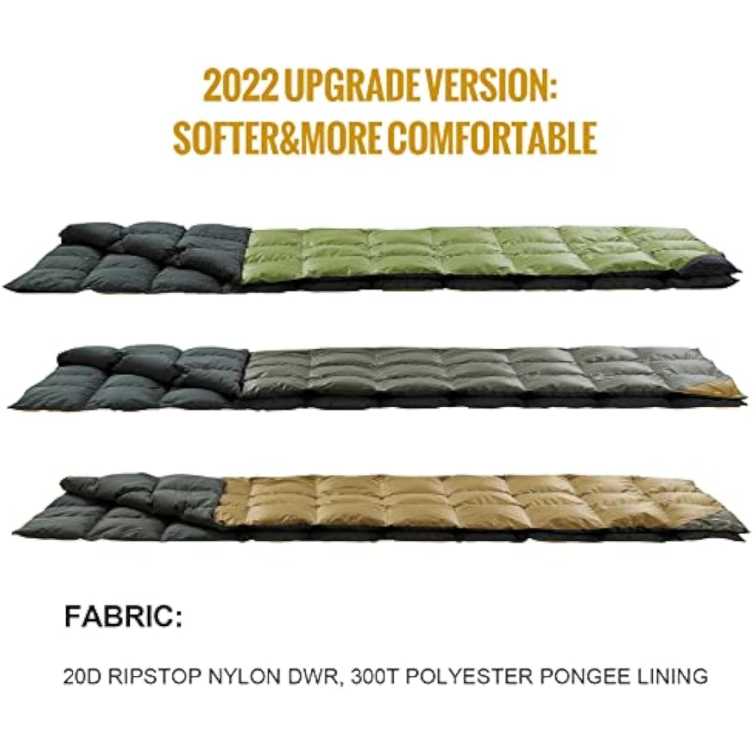 OneTigris Down Camping Blanket | Packable 600 Fill Power Puffy Quilt