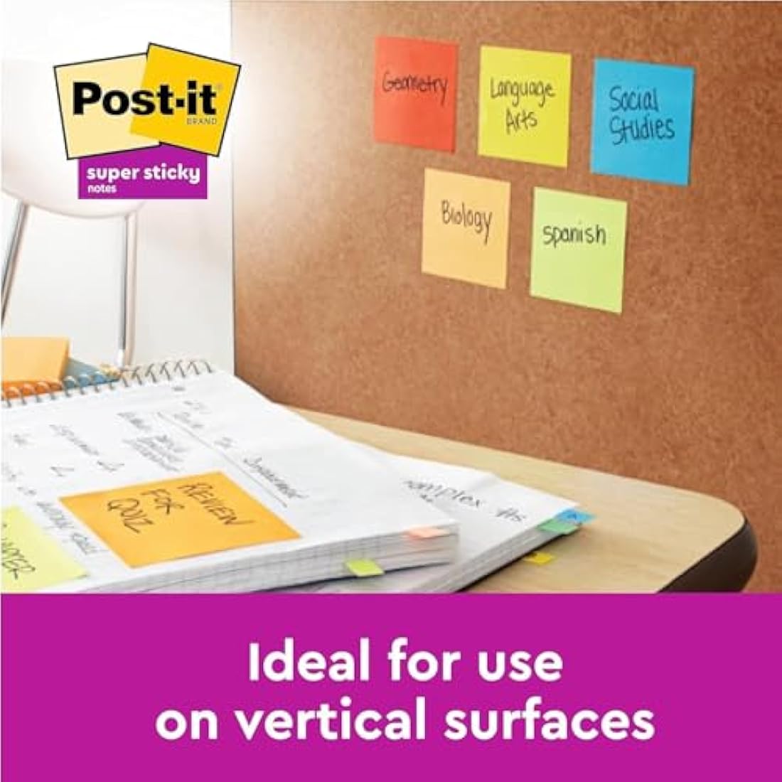 Post-it Super Sticky Notes – Ultra Yellow, 76x127mm, 12 Pads Pack