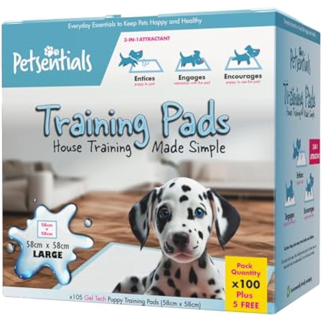 Jolof Store Leakproof Puppy Training Pads - Quick Dry Dog Mats (105 Pack)