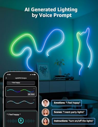 Lepro N1 AI Smart Neon Light Strip – 3M RGB LED Rope with Music Sync