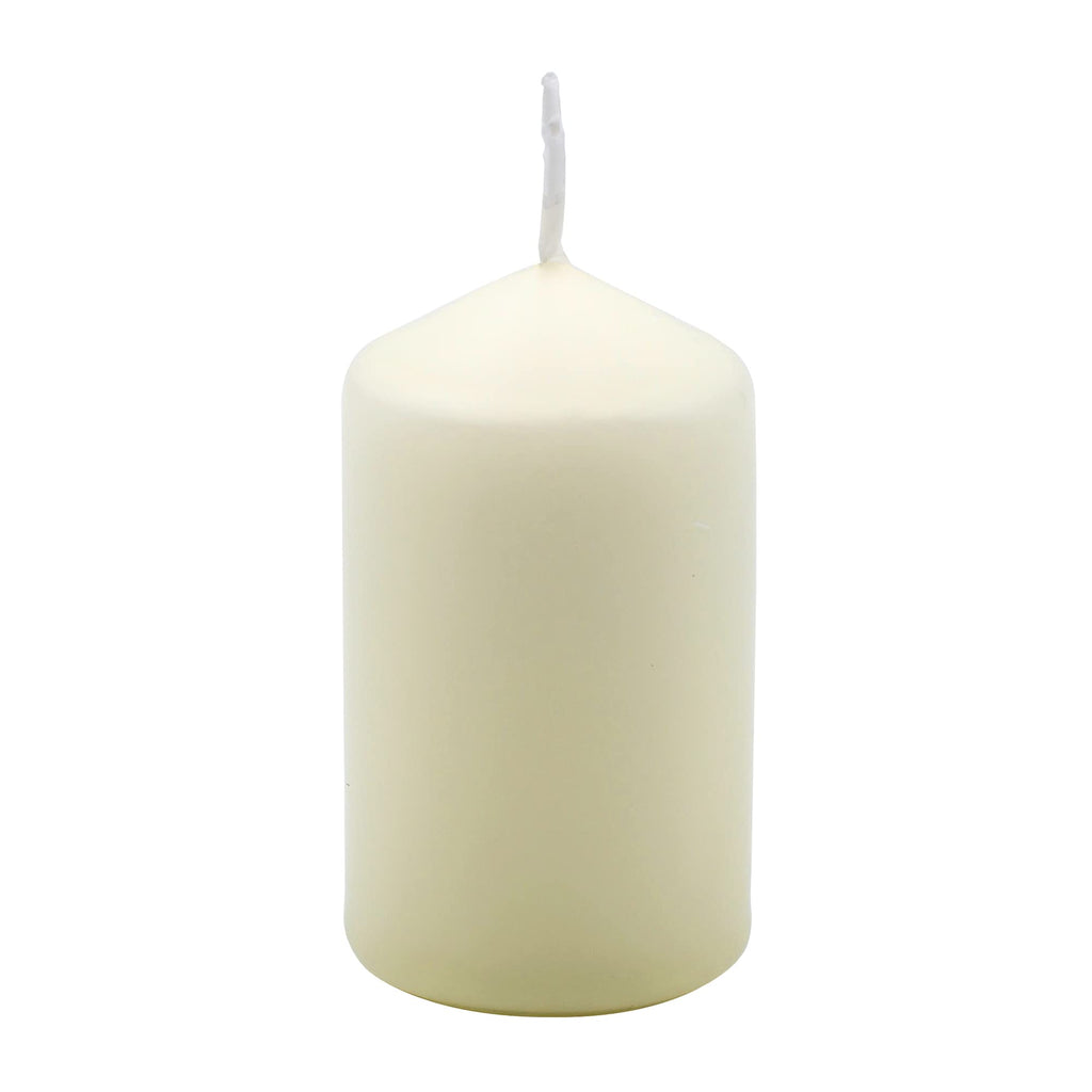Hofer Ivory Pillar Candles – Set of 80 Unscented Dripless Candles