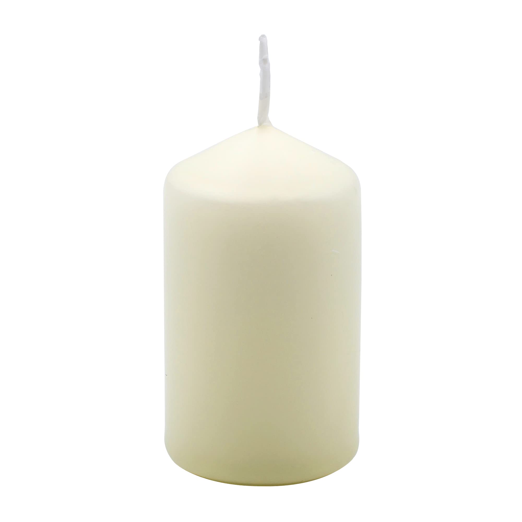 Hofer Ivory Pillar Candles – Set of 80 Unscented Dripless Candles