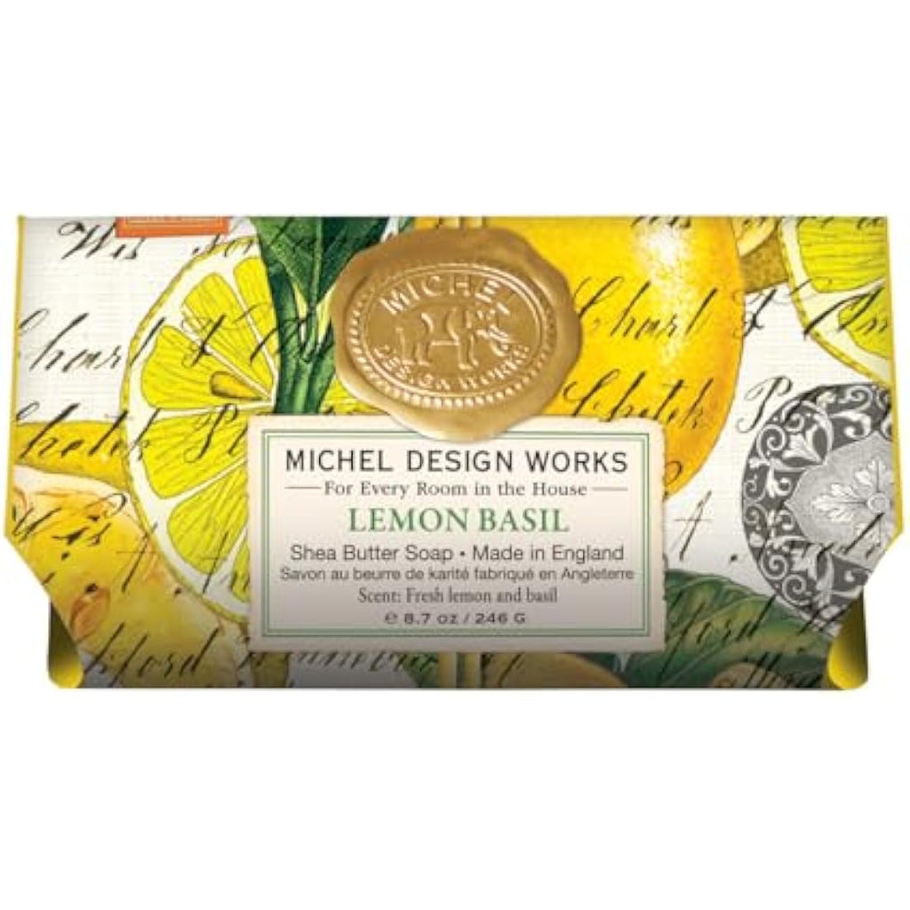 Michel Design Works Lemon Basil Large Soap Bar with Shea Butter – 260g