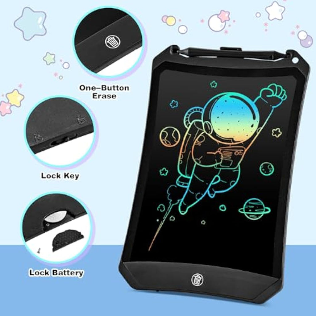 PINKCAT 8.5in LCD Writing Tablet | Colorful Doodle Board for Kids - Black