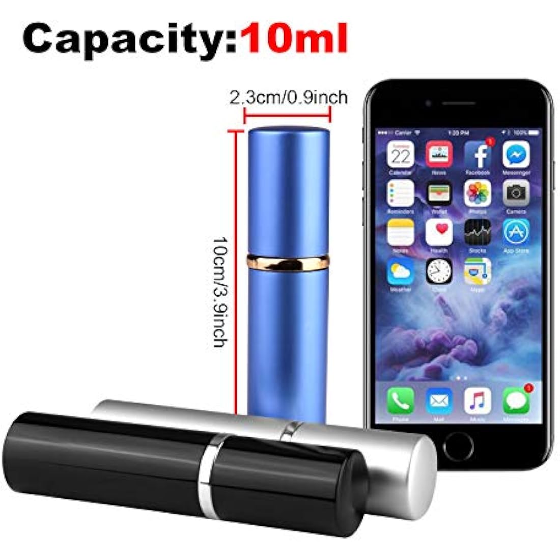 Refillable Perfume Atomiser - 10ml Portable Travel Spray 3pk