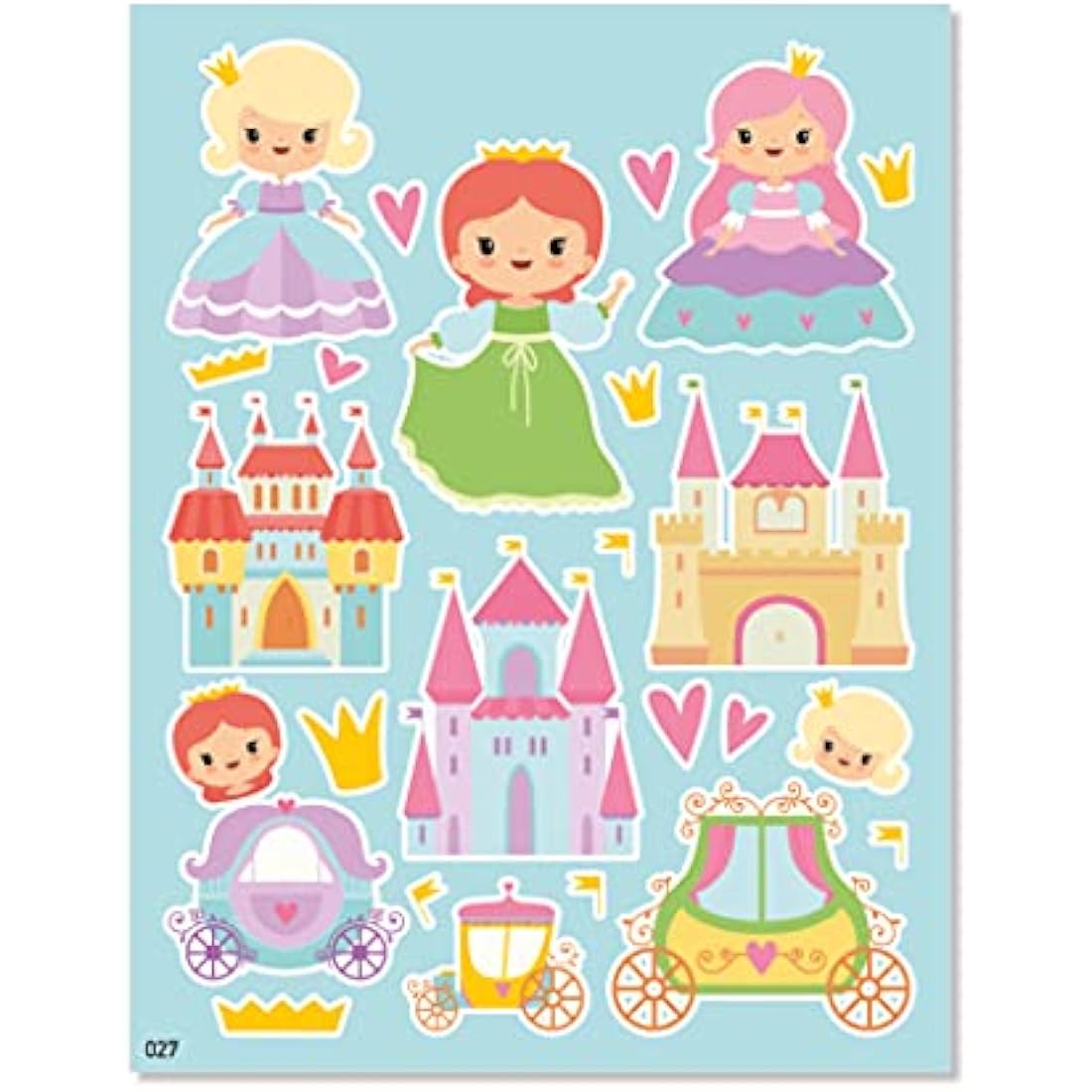 Princess Pocket Sticker Book | 5 Page Reusable Kids Stickers
