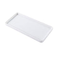 TOPBATHY White Ceramic Vanity Tray | Rectangular Bathroom Organizer