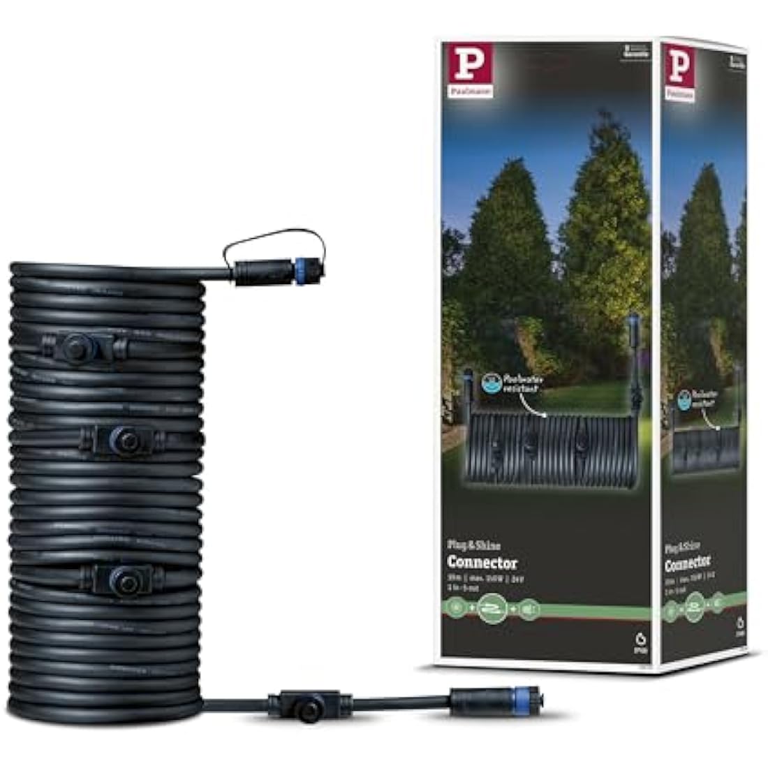 Paulmann Plug & Shine Outdoor Cable IP68 Waterproof 10m – 1-in-5 Out