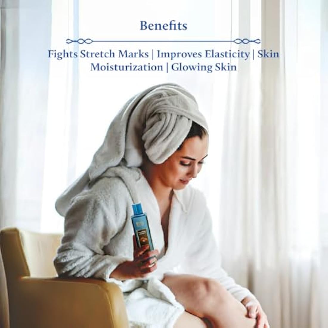 Blue Nectar Saffron & Almond Skin Firming Body Oil for Stretch Marks