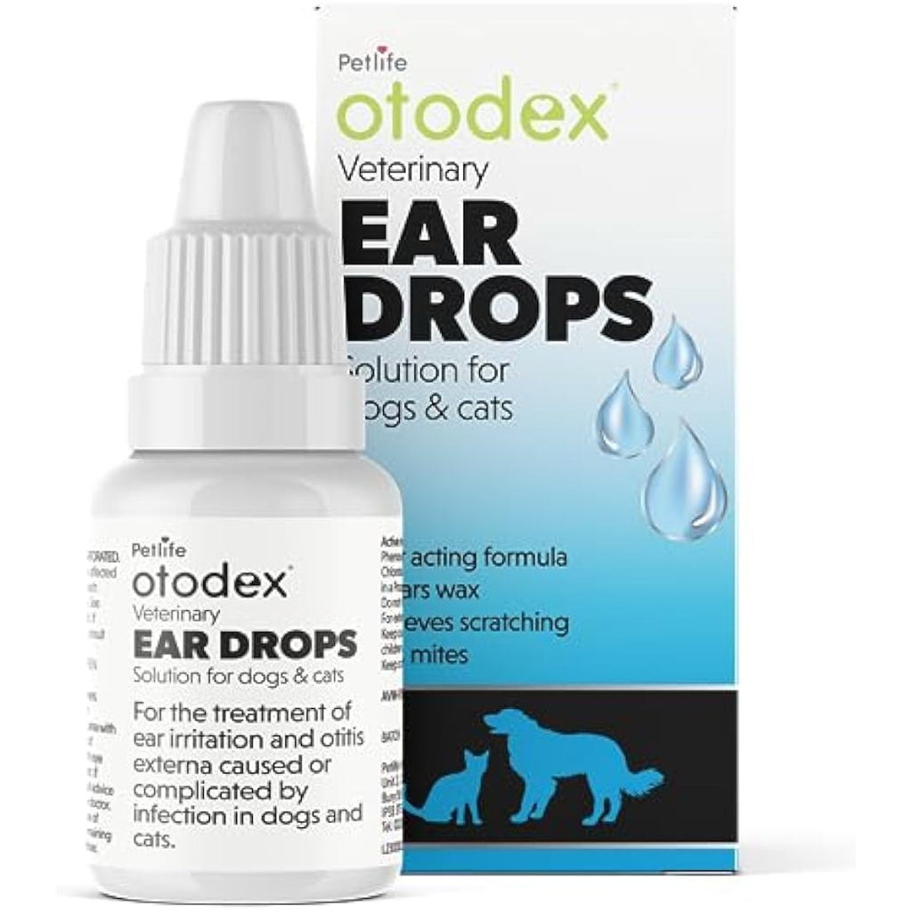 Otodex Petlife Ear Drops for Dogs and Cats – Mite and Wax Treatment, 14ml