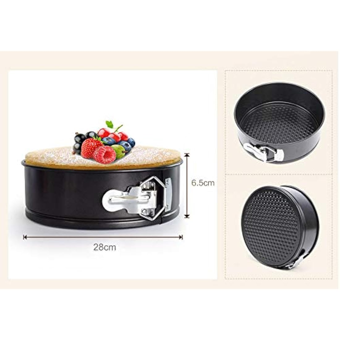 8-Piece Non-Stick Carbon Steel Bakeware Set with Cake Tins