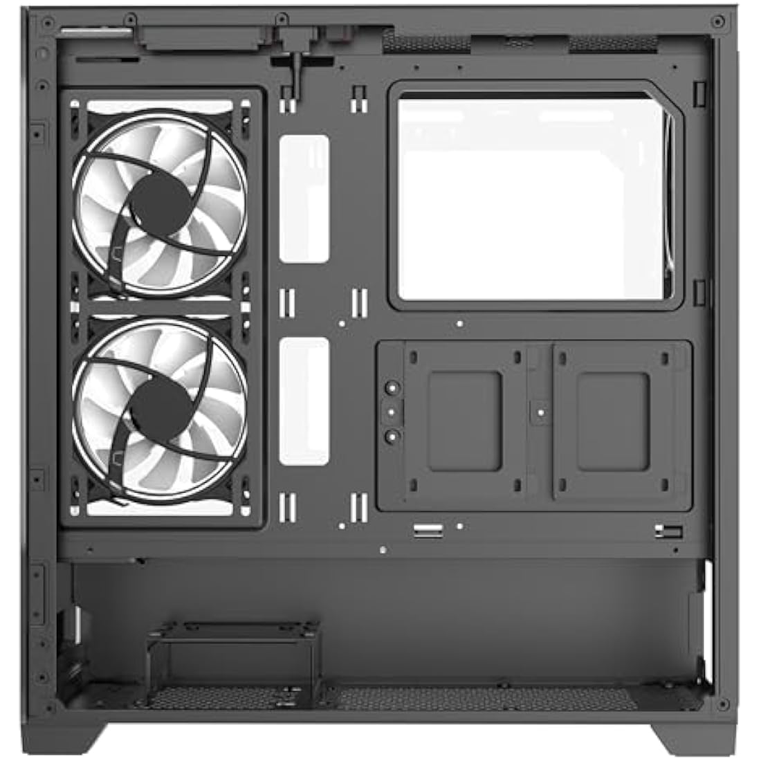 CiT Sense ATX Gaming Case – Black Dual Tempered Glass with 3 ARGB Fans