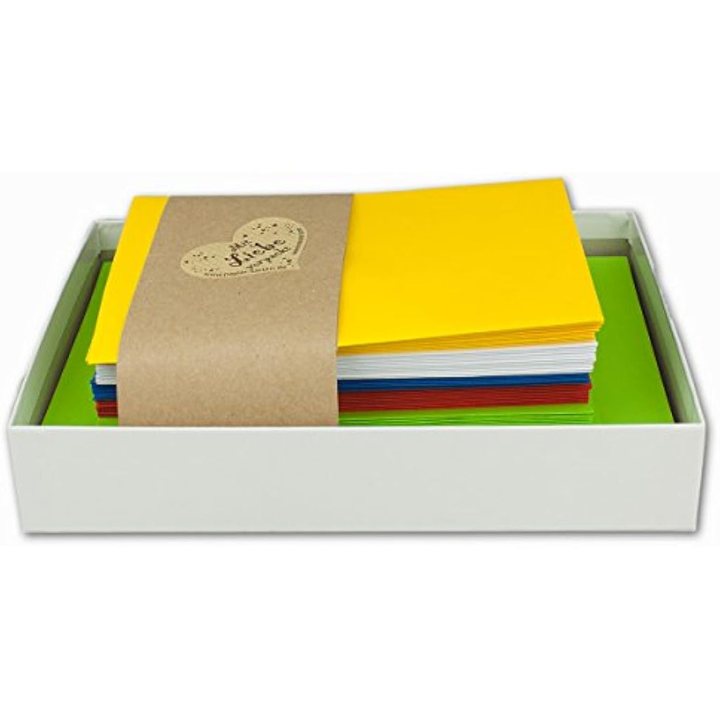FarbenFroh by GUSTAV NEUSER 50x DIN B6 Folding Cards with Envelopes