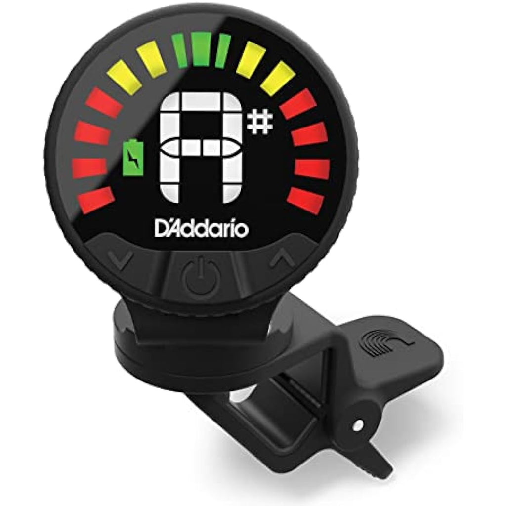 D'Addario Nexxus 360 Rechargeable Clip-On Guitar Tuner | 360° Rotation