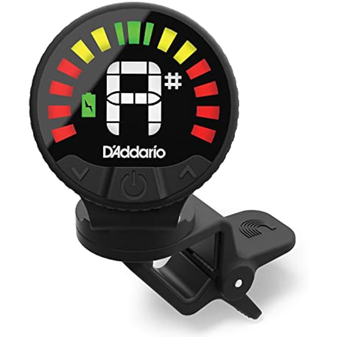 D'Addario Nexxus 360 Rechargeable Clip-On Guitar Tuner | 360° Rotation