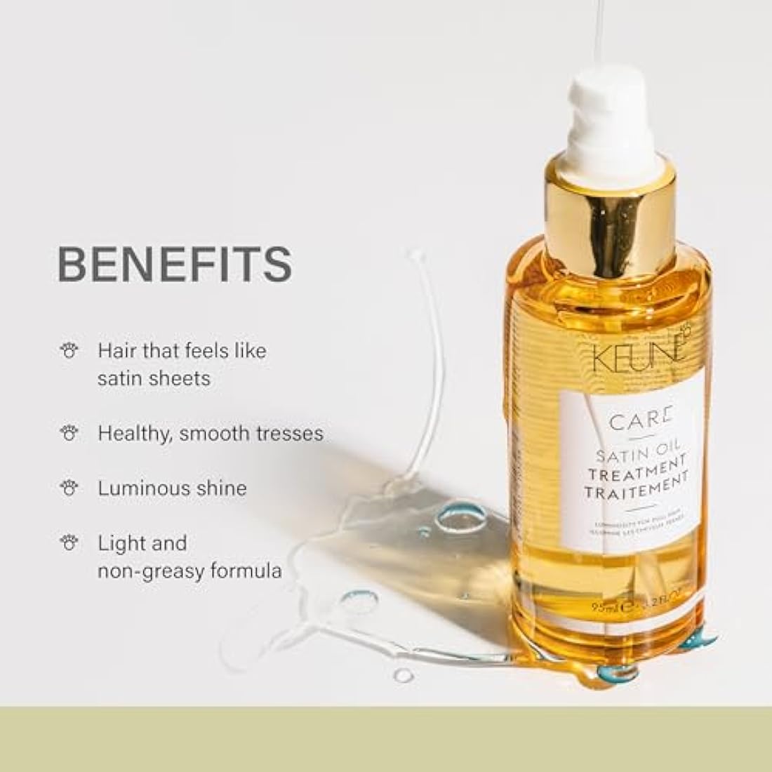 Keune Care Satin Oil Treatment | Illuminating Hair Oil for Dull Hair - 95ml