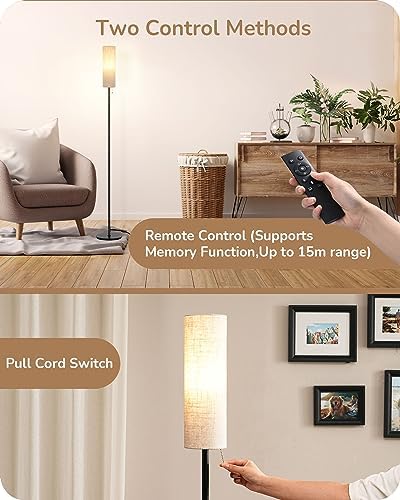 EDISHINE LED Floor Lamp – Dimmable Standing Lamp with Remote Control
