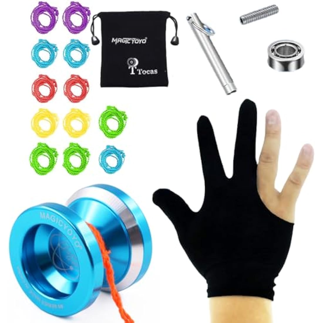MAGICYOYO N8 Metal Yoyo - Professional Responsive & Unresponsive - Blue