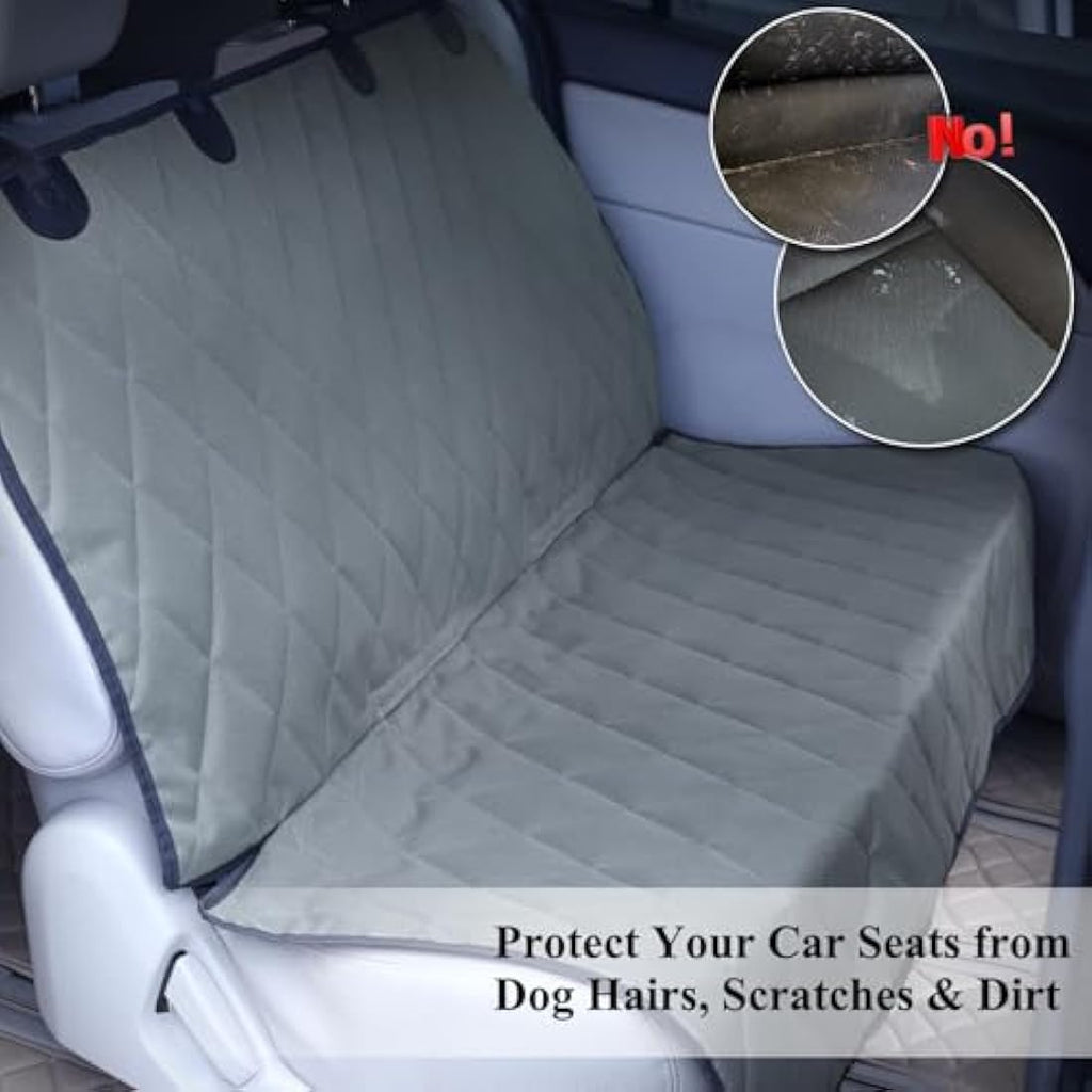 VIVAGLORY Dog Backseat Cover | Anti-Slip Waterproof Car Protector, Grey, L