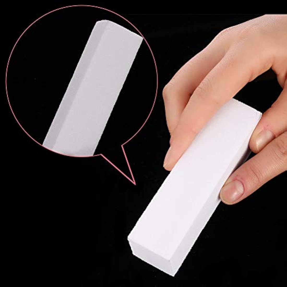 Metagio 10 Pcs White Nail Buffer Sanding Blocks for Acrylic & Natural Nails
