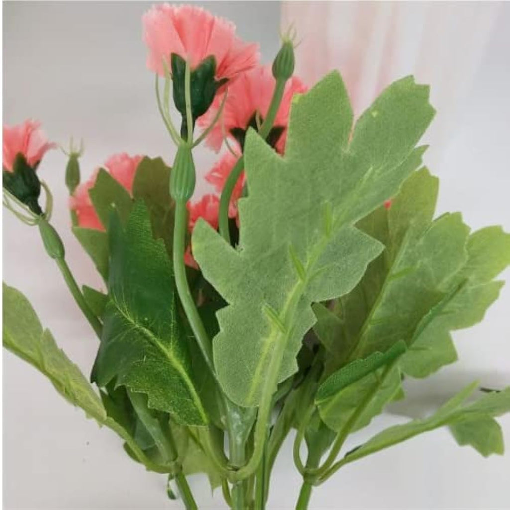 Jolof Store Artificial Carnations – 40 Heads UV Resistant Silk Bouquet, Pink