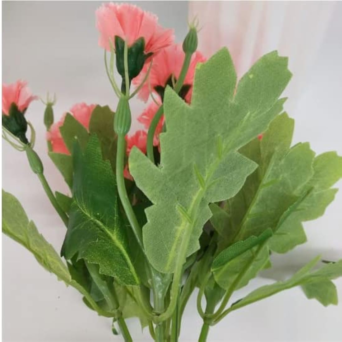 Jolof Store Artificial Carnations – 40 Heads UV Resistant Silk Bouquet, Pink