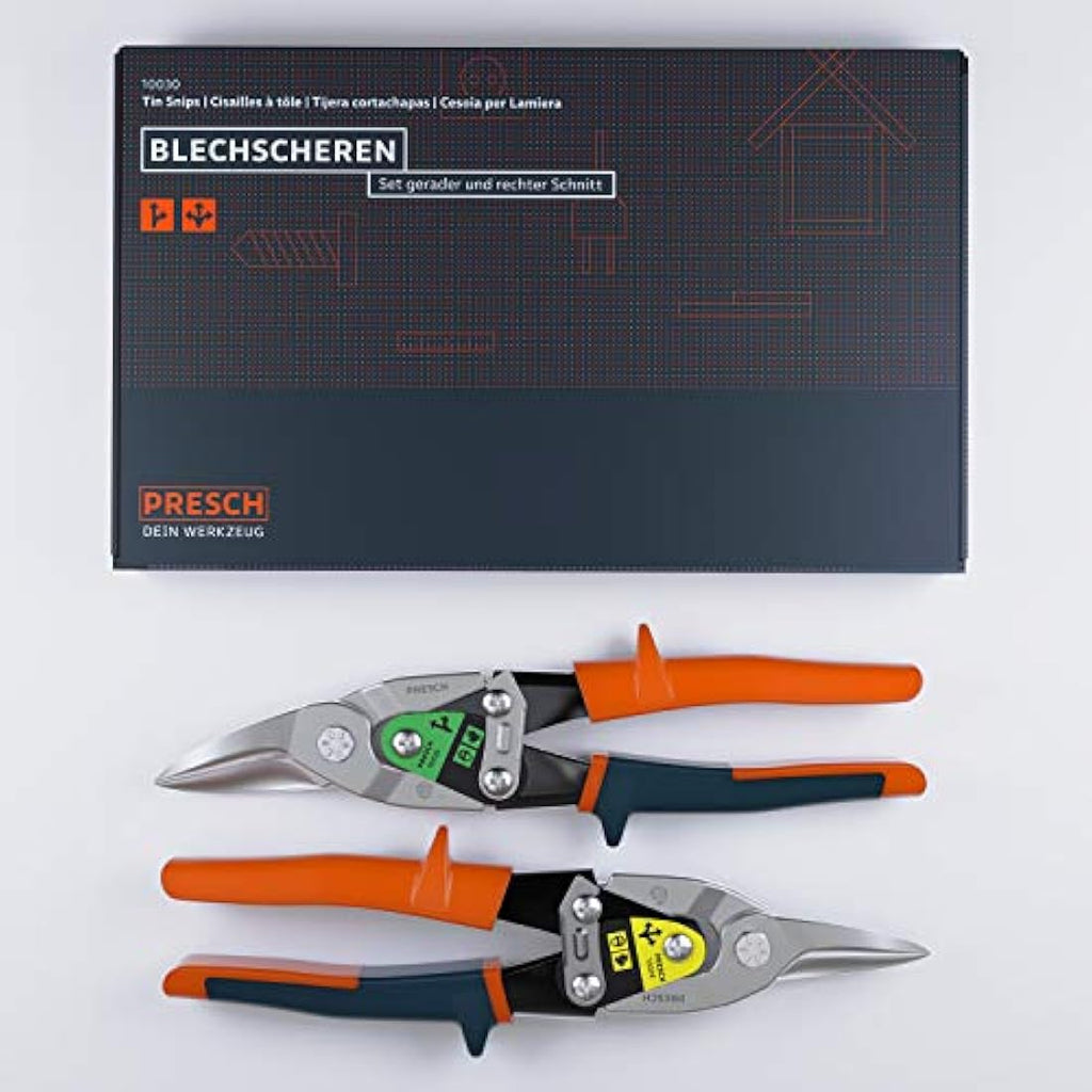 Tin Snips Set – CrMo Steel Straight & Right Cut Aviation Snips