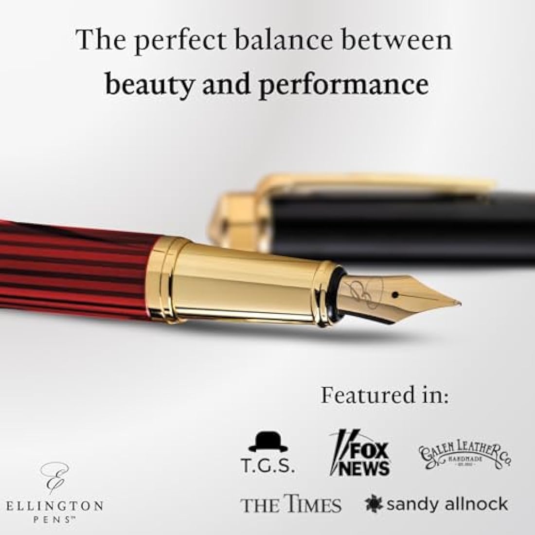 Ellington Luxury Fountain Pen Set – Refillable Calligraphy Pen with Ink