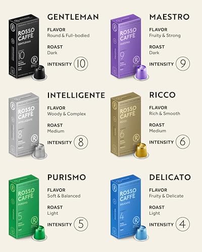 Rosso Caffè Nespresso Compatible Aluminium Pods - 120 Variety Pack