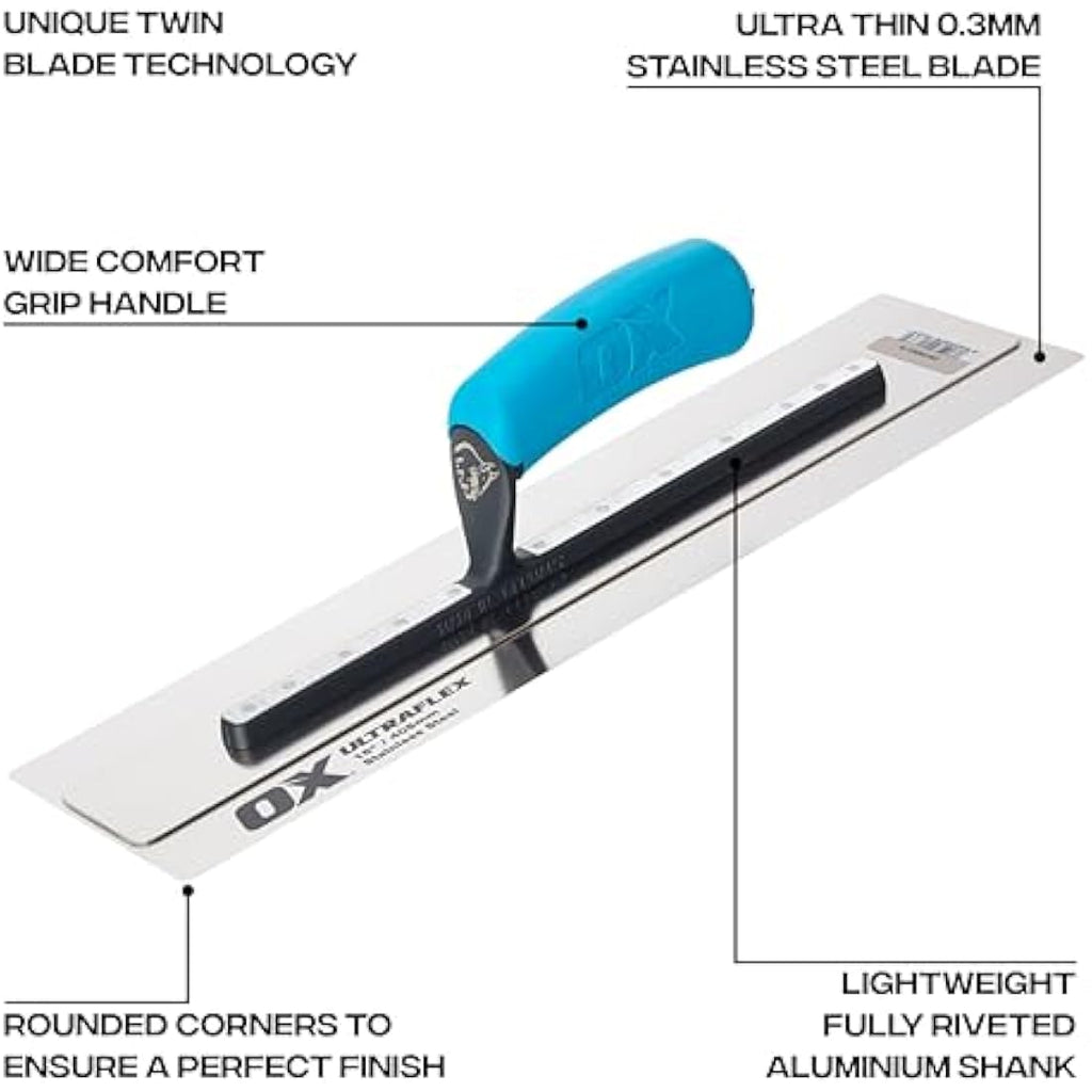 OX Pro UltraFlex Finishing Trowel - 11in / 280mm Plastering Tool