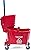 Jolof Store Commercial Mop Bucket with Side-Press Wringer, 26 Qt, Red