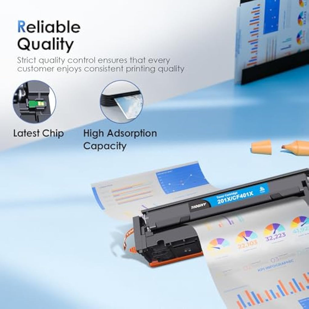 NOGIVY 201X CF400X Toner Cartridges for HP Color LaserJet Pro M277dw | 4-Pack