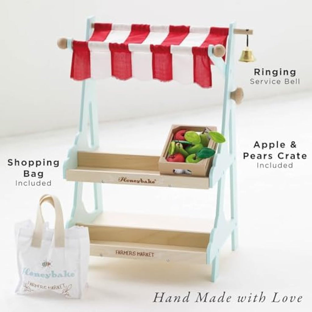 Le Toy Van Wooden Honeybee Market Stall – Pretend Play Supermarket Set