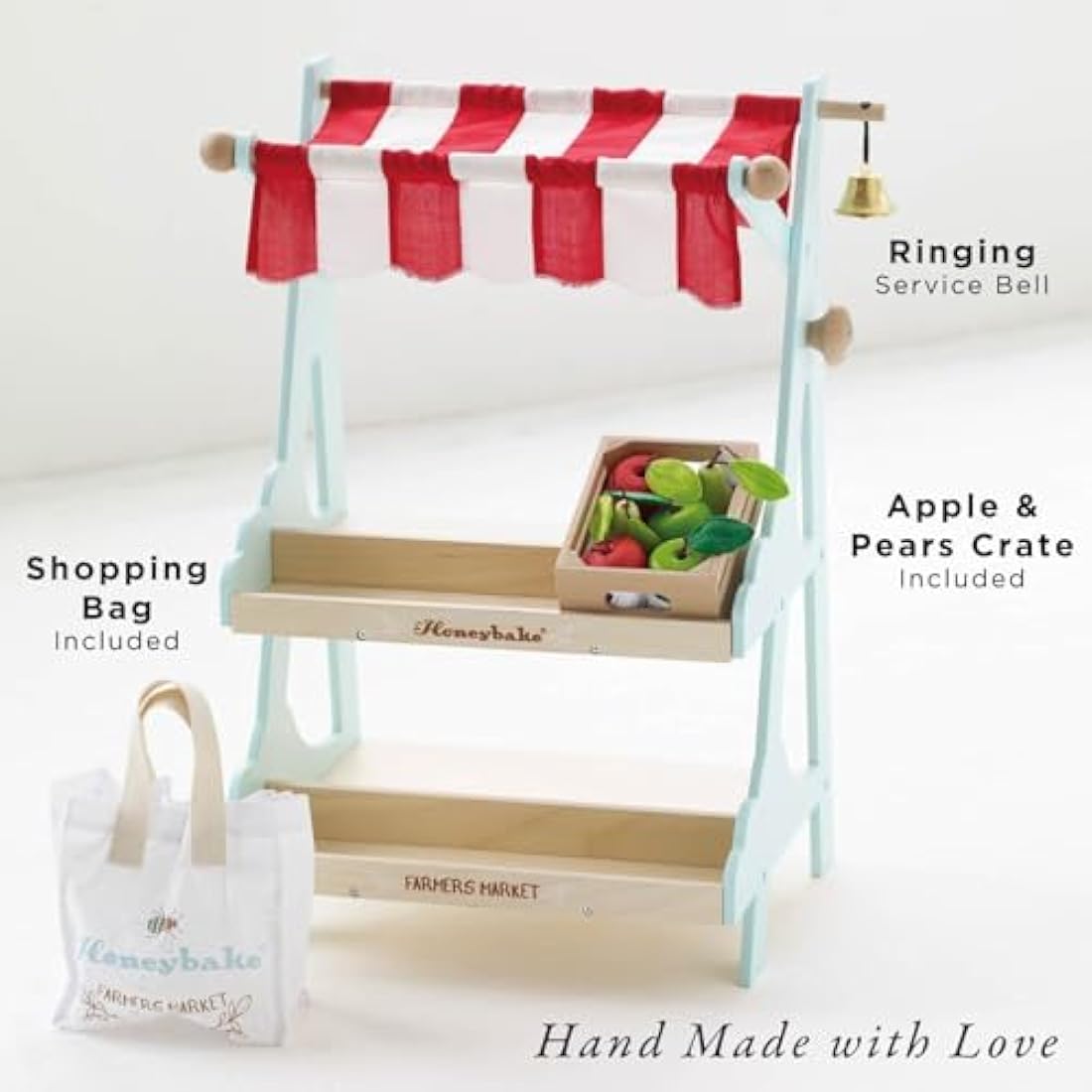 Le Toy Van Wooden Honeybee Market Stall – Pretend Play Supermarket Set