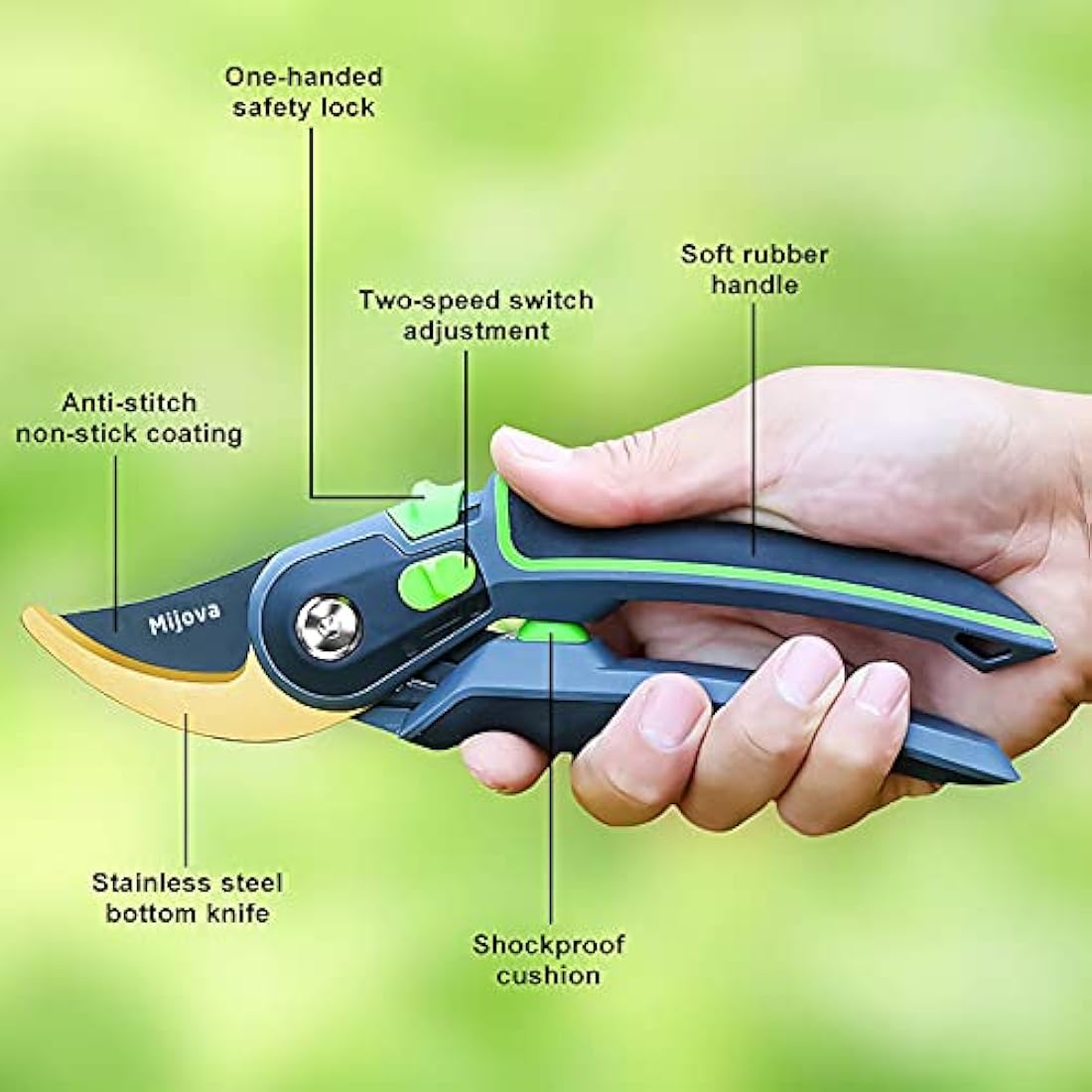 Jolof Store Heavy Duty Bypass Pruning Shears – Stainless Steel Garden Tools