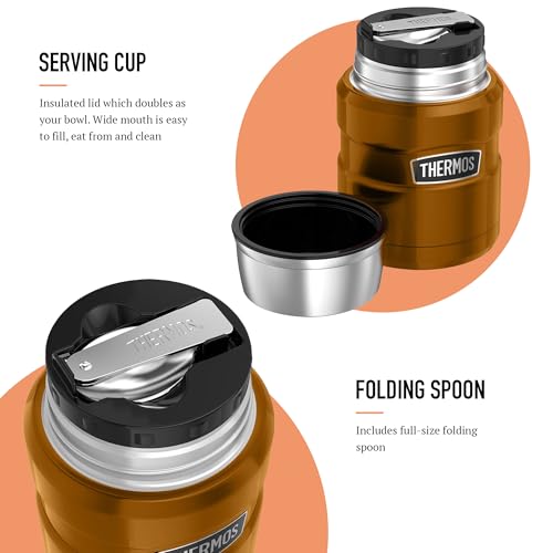 Thermos Stainless King Food Flask | 470ml Vacuum Insulated Copper