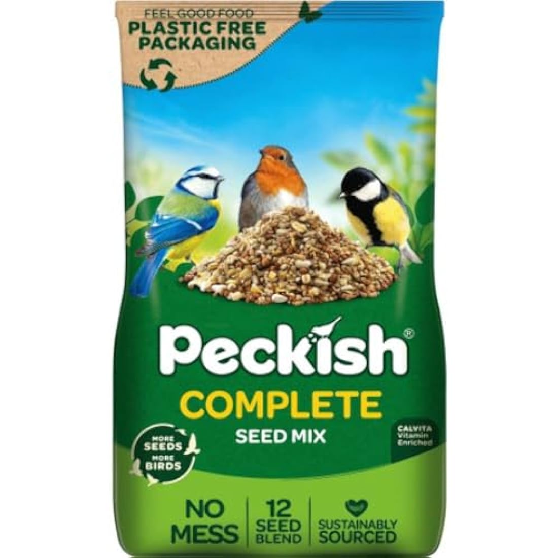 Peckish Complete Wild Bird Seed & Nut Mix – High Energy No Mess 1kg