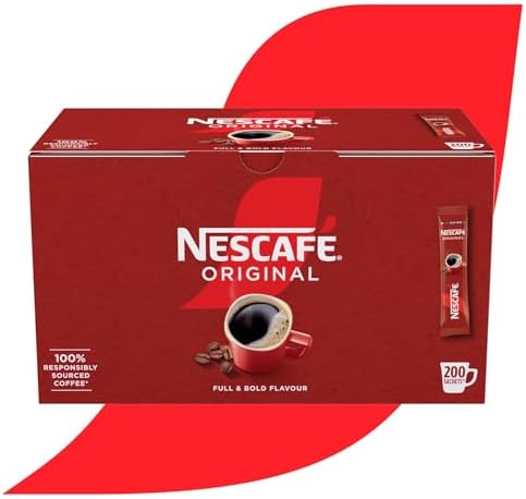 NESCAFÉ Original Instant Coffee Sticks – 200 x 1.8g Single Serve Sachets