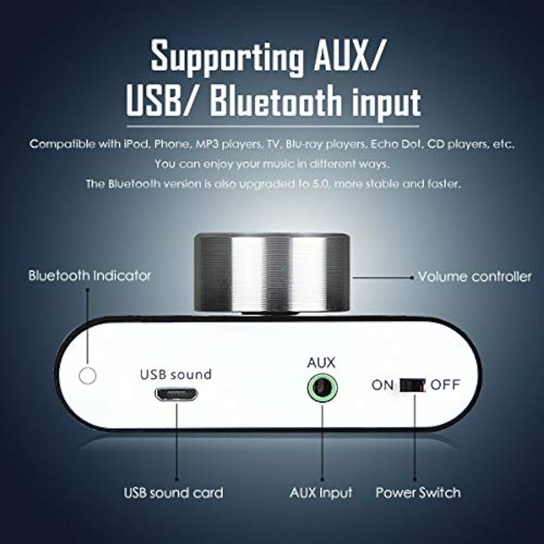 Nobsound Mini Bluetooth 5.0 Digital Power Amplifier | 50W x 2 Hi-Fi Amp