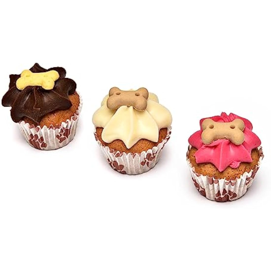 The Barking Bakery Trio of Mini Iced Woofins – Gourmet Dog Cupcakes