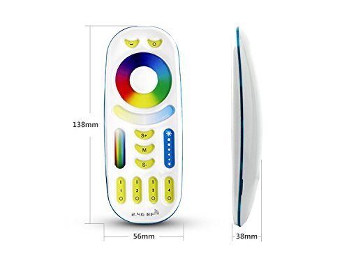 LIGHTEU 4W MR16 GU5.3 RGB+CCT LED Spotlight with 4-Zone Remote, 4-Pack