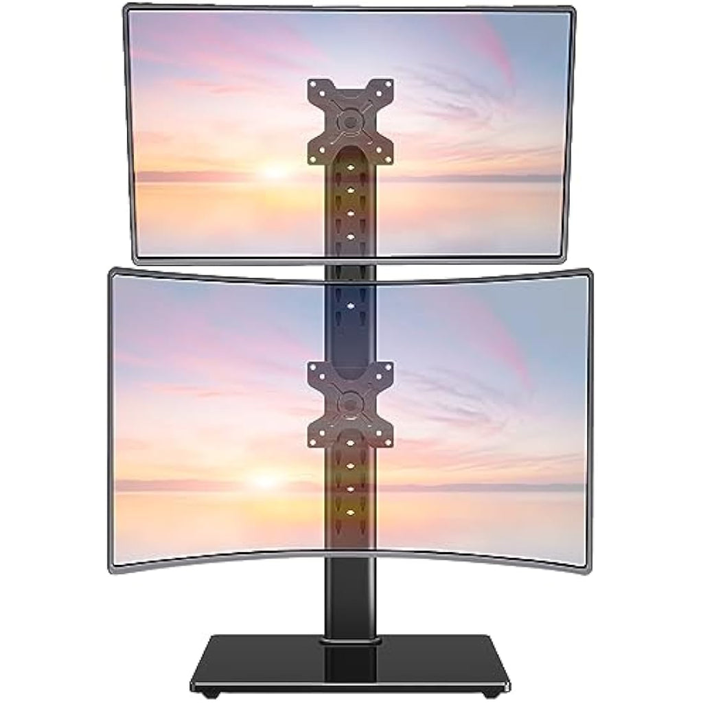 ELIVED Dual Monitor Stand – Freestanding Height Adjustable Arm for 13-32"