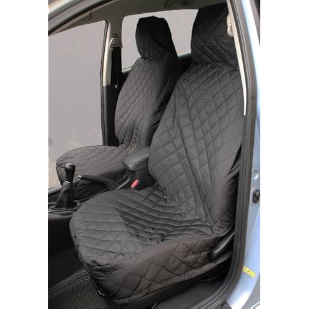 Diamond Quilted Car Seat Covers – Universal Front Pair