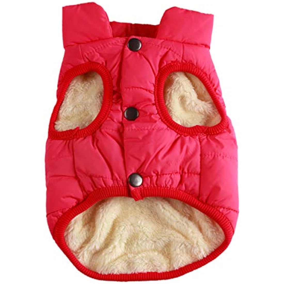 JoyDaog Fleece Lined Dog Jacket – Warm Windproof Winter Puppy Vest, Pink