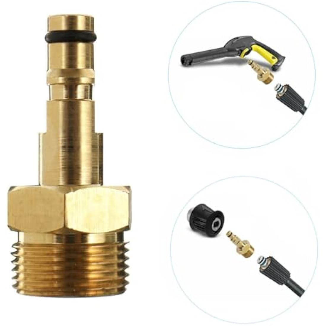 YUET 15M High Pressure Washer Hose for Karcher K2-K7 | M22 & C-Clip